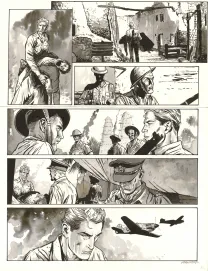 Black and white original page, Les Enfants du ciel, Bernard Vrancken