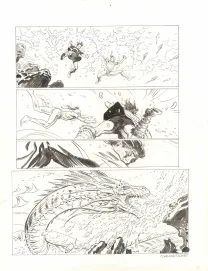 Planche noir et blanc, Thorgal Saga, Wendigo (T.2), Corentin Rouge