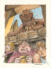 Illustration couleur, Trolls de Troy, Jean-Louis Mourier
