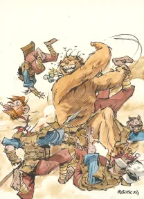 Illustration couleur, Trolls de Troy, Jean-Louis Mourier