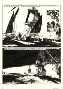 Black and white original page, USS Constitution, Livre III - À terre comme en mer, justice sera faite (T.3), Franck Bonnet