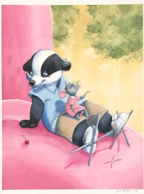 Colored illustration, Les Géniales inventions de Léonard le renard, Méli-mélo de saison (T.1), Julie Mellan