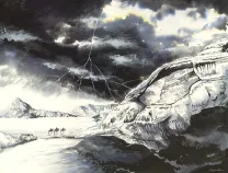 Illustration noir et blanc, Les Enfants du ciel, Bernard Vrancken
