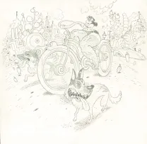 Black and white illustration, Dave Cooper