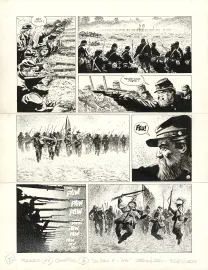 Planche noir et blanc, Le Combat d'Henry Fleming, Steve Cuzor