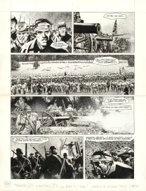 Planche noir et blanc, Le Combat d'Henry Fleming, Steve Cuzor