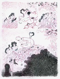 Planche noir et blanc, Dog Head, Dave Cooper