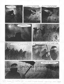 Planche noir et blanc, Le Combat d'Henry Fleming, Steve Cuzor