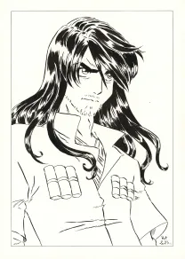 Black and white illustration, La Rose écarlate , Patricia  Lyfoung 