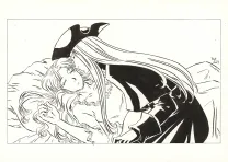 Illustration noir et blanc, La Rose écarlate , Patricia  Lyfoung 