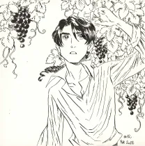 Illustration noir et blanc, La Rose écarlate , Patricia  Lyfoung 