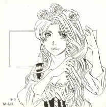 Illustration noir et blanc, La Rose écarlate , Patricia  Lyfoung 