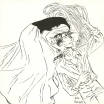 Illustration noir et blanc, La Rose écarlate , Patricia  Lyfoung 