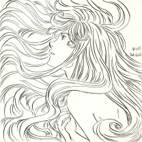 Black and white illustration, La Rose écarlate , Patricia  Lyfoung 