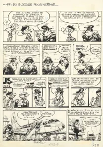 Planche noir et blanc, Spirou et Fantasio, Du Glucose pour Noémie (T.21), Jean-Claude Fournier