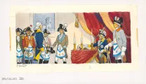 Illustration couleur, La Vie privée des Hommes, Au temps de Louis XV et des guerres en dentelle... (T.24), Pierre Joubert