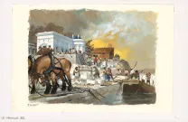 Illustration couleur, La Vie privée des Hommes, Au temps de Louis XV et des guerres en dentelle... (T.24), Pierre Joubert
