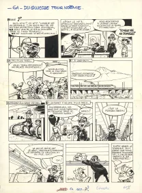 Planche noir et blanc, Spirou et Fantasio, Du Glucose pour Noémie (T.21), Jean-Claude Fournier