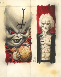 Illustration couleur, Requiem Chevalier Vampire, Résurrection (T.1), Olivier Ledroit