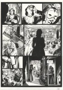 Black and white original page, Louisiana, La Couleur du Sang (T.2), Gontran Toussaint