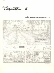 Black and white original page, Le Vent dans les Sables , L'Invitation au voyage (T.1), Michel Plessix