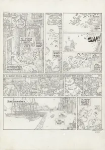 Black and white original page, Le Vent dans les Sables , L'Invitation au voyage (T.1), Michel Plessix