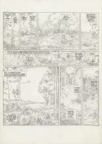 Planche noir et blanc, Le Vent dans les Sables , L'Invitation au voyage (T.1), Michel Plessix