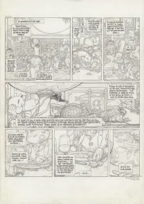 Planche noir et blanc, Le Vent dans les Sables , L'Invitation au voyage (T.1), Michel Plessix