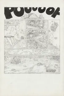 Black and white original page, Le Vent dans les Saules , Foutoir au manoir (T.4), Michel Plessix