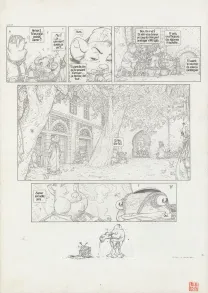 Planche noir et blanc, Le Vent dans les Sables , La Tentation du Désert (T.3), Michel Plessix