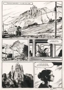 Black and white original page, La Dernière Reine, Jean-Marc Rochette