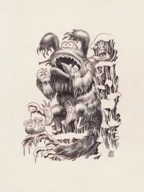 Illustration noir et blanc, Bêtes à faire peur, Stan Manoukian