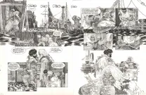 Black and white original page, Les Travailleurs de la mer, Michel Durand