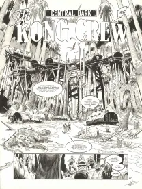 Planche noir et blanc, The Kong Crew, Central Dark (T.3), Eric Herenguel