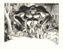 Illustration noir et blanc, The Kong Crew, Eric Herenguel