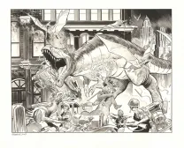 Black and white illustration, The Kong Crew, Eric Herenguel