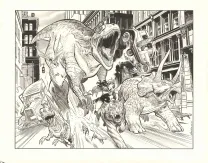 Illustration noir et blanc, The Kong Crew, Eric Herenguel