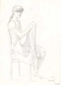 Illustration noir et blanc, Après la pluie, André Juillard