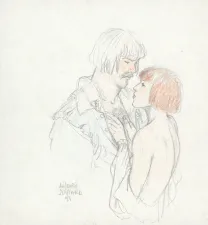 Colored illustration, Les 7 Vies de l'Épervier, La Marque du Condor (T.7), André Juillard
