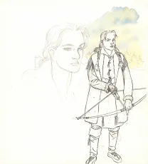 Colored illustration, Plume aux Vents, L'Oiseau-Tonnerre (T.2), André Juillard