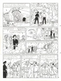 Planche noir et blanc, Blake et Mortimer, Signé Olrik (T.30), André Juillard