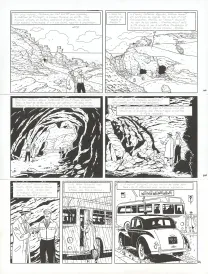 Planche noir et blanc, Blake et Mortimer, Signé Olrik (T.30), André Juillard