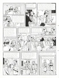 Planche noir et blanc, Blake et Mortimer, Signé Olrik (T.30), André Juillard