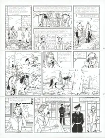 Planche noir et blanc, Blake et Mortimer, Signé Olrik (T.30), André Juillard