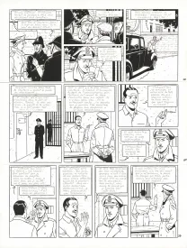 Black and white original page, Blake et Mortimer, Signé Olrik (T.30), André Juillard