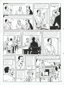 Planche noir et blanc, Blake et Mortimer, Signé Olrik (T.30), André Juillard