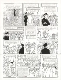 Planche noir et blanc, Blake et Mortimer, Signé Olrik (T.30), André Juillard