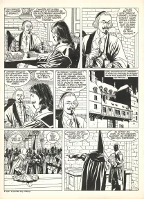 Black and white original page, Les 7 Vies de l'Épervier, La Marque du Condor (T.7), André Juillard