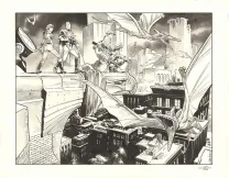 Illustration noir et blanc, The Kong Crew, Eric Herenguel
