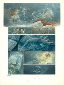 Planche couleur, Le Roi des méduses, Thierry Ségur